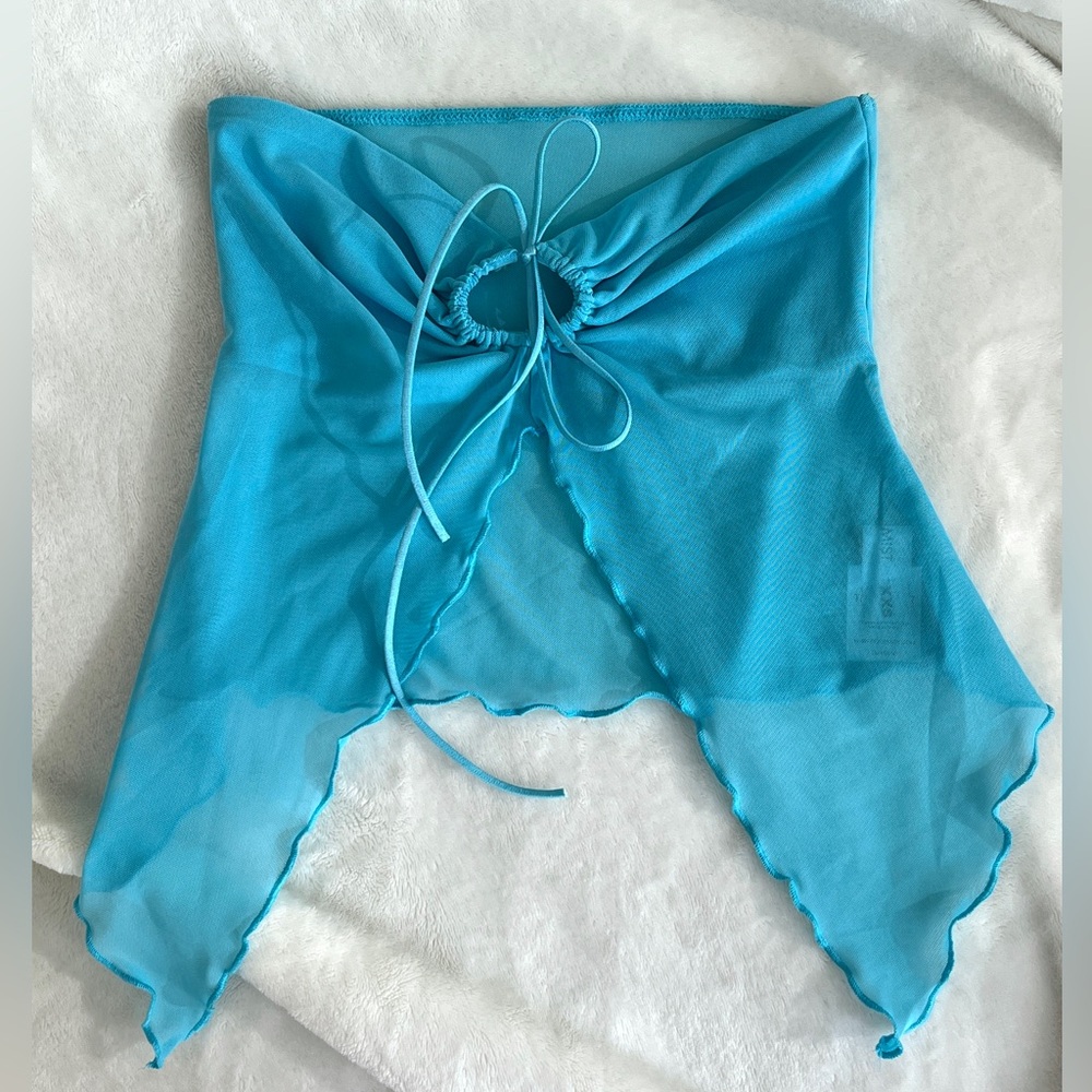 Tiger Mist blue flowy top